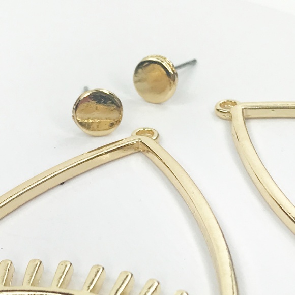 RESTOCKED Evil Eye Gold Drop Earrings - Picture 4 of 8